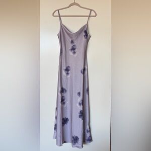 Chicwish Purple Floral Midi Dress